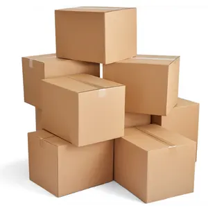 Çin üst üreticileri orta boy ihracat ambalaj kutusu ağır kahverengi karton kalın 5-ply oluklu karton nakliye kutusu