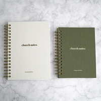 Kit de carnets en papier personnalisables en gros, reliure spirale A5, Intime Fille, Bible, Prières, Journal chrétien