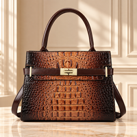 Luxe Premium Designer PU Leder Casual Tote Handtas Krokodillenprint Gouden Gespsluiting Waterdichte Schoudertas Groothandel OEM ODM
