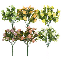 Fleurs artificielles violettes peintes au pistolet, très demandées pour l'exportation, en plastique, pour la décoration extérieure de cours, de maisons, d'hôtels et de mariages