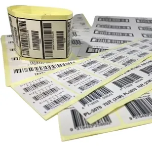 Individueller mattierter silberner hitzebeständiger Barcode-Aufkleber Etiketten variable Daten klebeetikett hitzebeständige Etikette Aufkleber-Verpackung