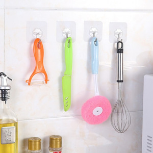 Crochets adhésifs transparents en forme de fleur, à fixer au mur sans perçage, pour rangement dans la salle de bain et la cuisine - Product Image 4