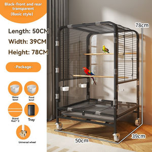 Nouveauté 2026, cage à oiseaux sauvages moderne et classique, vue panoramique, cage à perroquets en fer, plateau en plastique, emballage en palette, utilisation en extérieur - Product Image 3