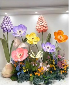 Amapola Gigante Artificial, Flor de Simulación para Decoración de Bodas, Exhibición en Escaparates de Centros Comerciales, Moldeado por Inyección - Product Image 1