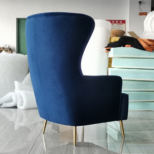 <span class=keywords><strong>Fauteuil</strong></span> luxe de style moderne et contemporain, pour vip, à dossier haut, en velours <span class=keywords><strong>vert</strong></span>, avec ailes - Product Image 5