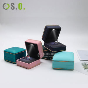 High End Exquisite Multi Color Jewelry Gift Box with Gold Trim and <b>LED</b> Light Custom Color Size for Wholesale and Retail Display - Product Image 5