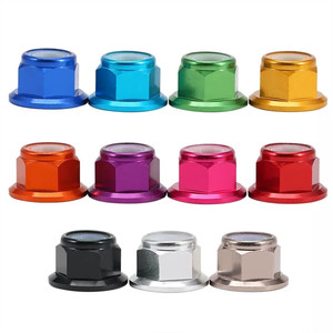 M2M3M4M5M6M8 <span class=keywords><strong>Ecrou</strong></span> de blocage en aluminium anodisé rouge/noir/bleu/bleu clair/orange/doré/violet/rose/argent/gris - Product Image 1