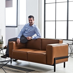 Ensemble de canapés de bureau extensibles en cuir synthétique MIGE, mobilier économique pour écoles/ateliers - Product Image 5