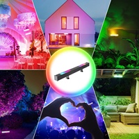 Lampe LED linéaire à ondes pour la décoration de piscine et de jardin, éclairage de scène, 80W RGBW, projecteur d'ondulations d'eau dynamiques 3D