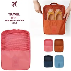 Portable Waterproof Shoes Bag Organizer Storage Pouch Pocket Packing Cubes Handle Nylon Zipper for Travel