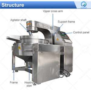 เครื่องผสมอาหารแจ็กเก็ตแบบเหนี่ยวนำอุตสาหกรรมมหาสมุทรพร้อมแก๊สความร้อน - Product Image 2