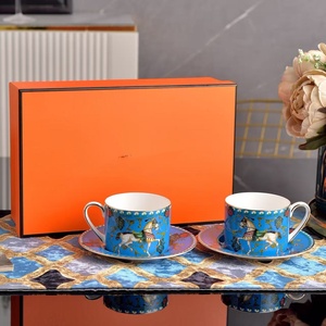 Modern Bone China Tableware 8+10 inch Western Dinner Plate Mug European Style Afternoon <b>Tea</b> <b>Set</b> Gift - Product Image 4