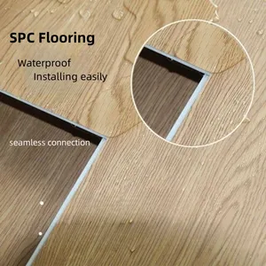 Màu xám đen PVC Sàn Vinyl hạt nhựa sàn nhựa không thấm nước khóa Vinyl SPC sàn cho trong nhà