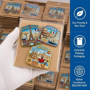 Imán de Refrigerador 3D en Relieve de Aluminio con Diseño de Cultura Europea, 2x3 Pulgadas, Recuerdo de Viaje de Francia, Italia y España para Decoración de Cocina, Bar y <span class=keywords><strong>Hogar</strong></span>, Regalo - Product Image 4