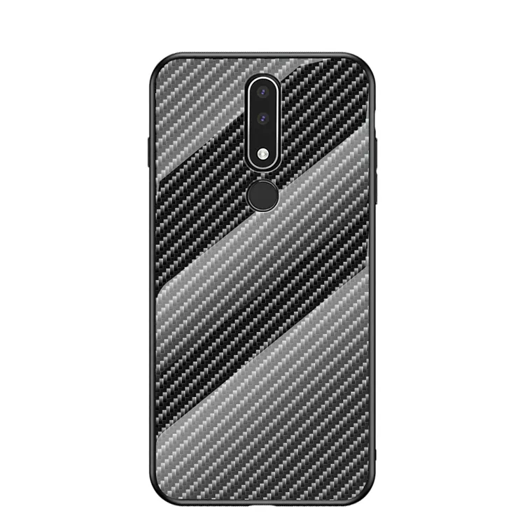 New trendy premium TPU PC hybrid carbon fiber pattern shock proof cell phone back cover case for noKia 3 1plus