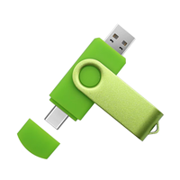 Flash Drive USB C Putar 2 in 1 OTG Pen Drive Logo Kustom Memory Stick