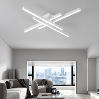 Plafonniers Led modernes Luminaire noir à gradation Lustre encastré Plafonniers Led géométriques