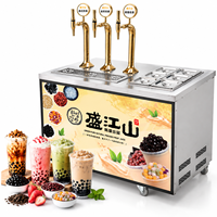 Distributeur de thé aux perles DIY à 3 robinets, machine commerciale automatique de vente de thé au lait, 3 saveurs