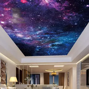 カスタム壁紙天井ステッカー壁画3D美しい星空リビングルーム寝室ゼニス天井装飾壁画アート