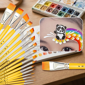 Ensemble de pinceaux pour <span class=keywords><strong>peinture</strong></span> faciale en gros |   <span class=keywords><strong>Peinture</strong></span> sur visage et nail art en gros. - Product Image 2