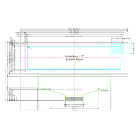Module d'affichage PMOLED 3,12 pouces 256x64 avec pilote SSD1322, interface I2C SPI, écran blanc