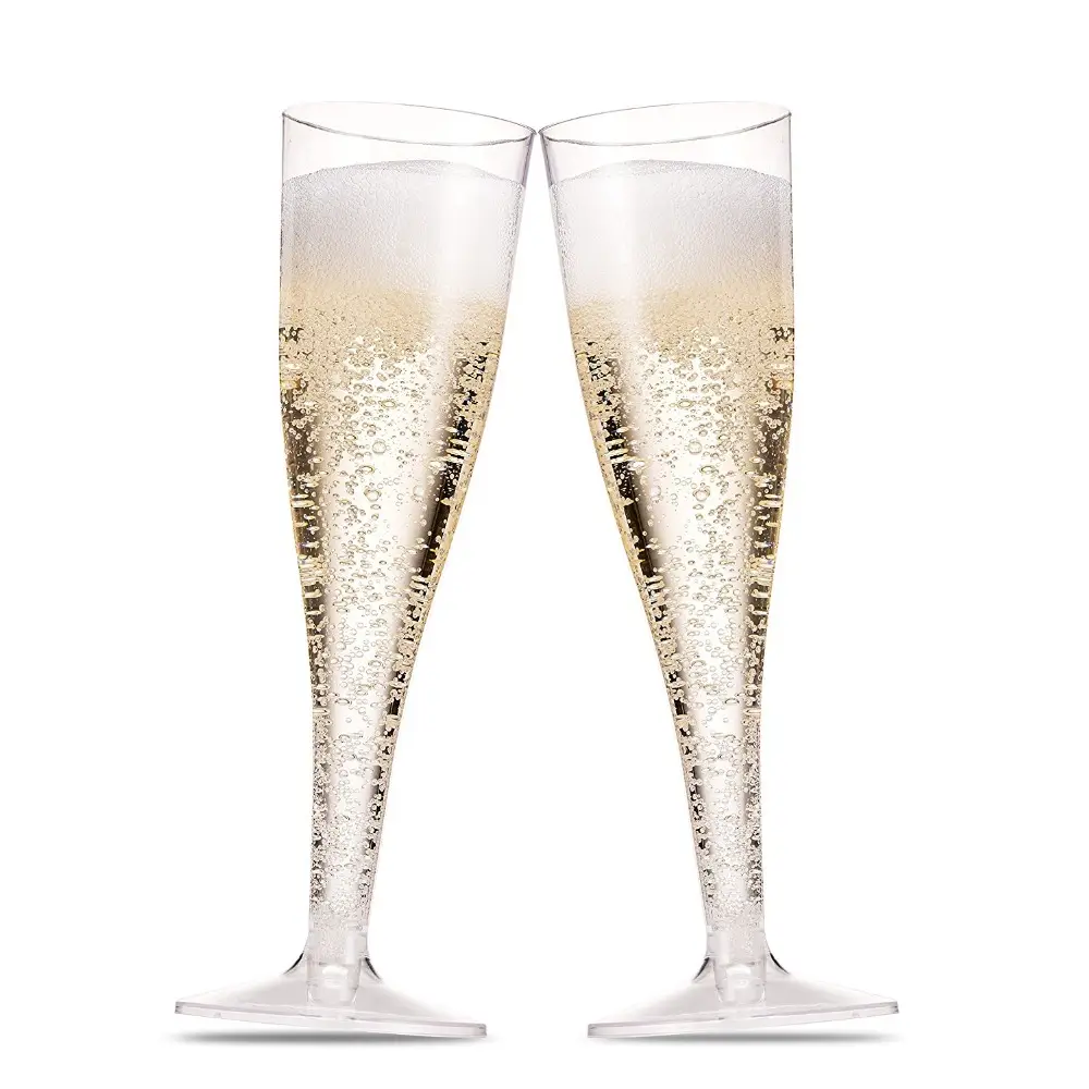 Prim 5 Oz temizle Ps sert plastik tek kullanımlık şampanya bardakları plastik şampanya flüt kadehler
