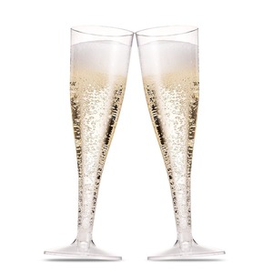 Cao Cấp 5 Oz Rõ Ràng Ps Cứng Nhựa Dùng Một Lần Champagne Kính Nhựa Champagne Sáo