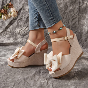 Women Wedge Sandals Summer New Style Platform Big European and American Open-Toe Roman Sandals - Product Image 4