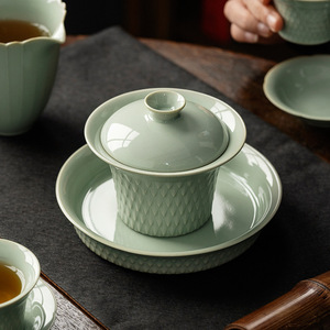 Tazón <span class=keywords><strong>de</strong></span> té elegante <span class=keywords><strong>de</strong></span> <span class=keywords><strong>la</strong></span> dinastía Song, juego <span class=keywords><strong>de</strong></span> Kung Fu hecho a mano, tazón <span class=keywords><strong>de</strong></span> té <span class=keywords><strong>de</strong></span> cerámica Simple, tapa verde <span class=keywords><strong>de</strong></span> huevo <span class=keywords><strong>de</strong></span> pato, tazas <span class=keywords><strong>de</strong></span> té y café Gaiwan - Product Image 1