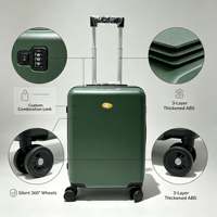Ensemble de bagages de voyage personnalisés en usine, grande valise rigide ABS à roulettes extensible, trolley spinner 20 24 28 pouces
