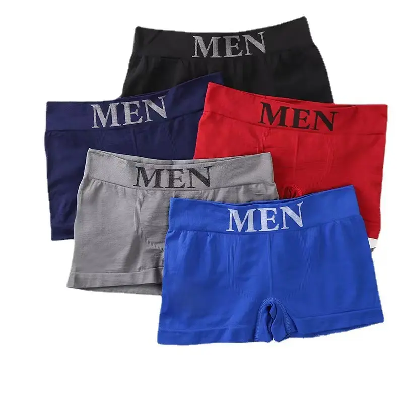 Cuecas masculinas personalizadas, roupa íntima com cintura intermediária e sem costura, roupa íntima para homens
