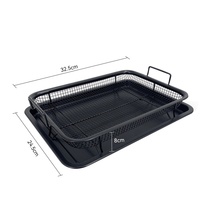 Plateau à friandises en cuivre antiadhésif, plateau de cuisson en maille pour four, panier à chips croustillantes, outil de cuisson