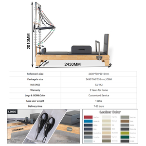 Offre Spéciale : Machine de <span class=keywords><strong>Pilates</strong></span> Reformer en Bois de Chêne avec Tour et Demi-Trapeze Personnalisé, Portable pour <span class=keywords><strong>Studio</strong></span> de <span class=keywords><strong>Yoga</strong></span> - Product Image 4