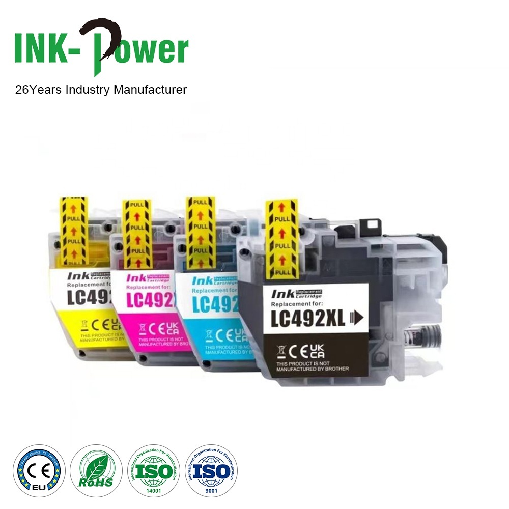 INK-мощность LC492 LC492XL Премиум Совместимость Цветной струйный чернильный картридж для принтера Brother MFC-J2340DW MFC-J3540DW MFC-3940DW принтер