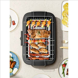 <strong>Multi</strong> <strong>Function</strong> Kebab <strong>Grill</strong> <strong>Pan</strong> Stainless Steel Smokeless Bbq Electric Barbecue <strong>Grill</strong> Indoor Electric Griddle for 5-8 People USE