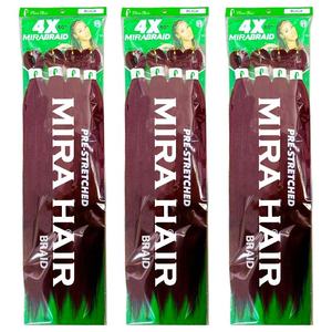 4X Mèches synthétiques Yaki pré-étirées pour tresses Box Braids, 60 pouces, 400g, thermoformables à l'eau chaude, ignifuges, en vrac, pour extensions au crochet - Product Image 2