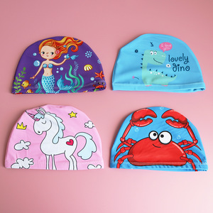 Gorro de natación para niños con diseño de cangrejo de dibujos animados, unisex, para natación y deportes acuáticos - Product Image 5