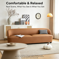 Canapé moderne, simple et multifonctionnel 2 places en cuir anti-griffures pour petit appartement, salon.