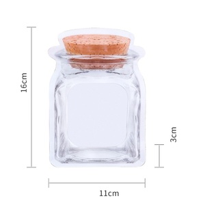 Bán buôn đặc biệt hình mờ <span class=keywords><strong>PP</strong></span> Ziplock bao bì túi đứng lên Mason Jar thiết kế cho thực phẩm nướng đồ ăn nhẹ cửa sổ rõ ràng - Product Image 5