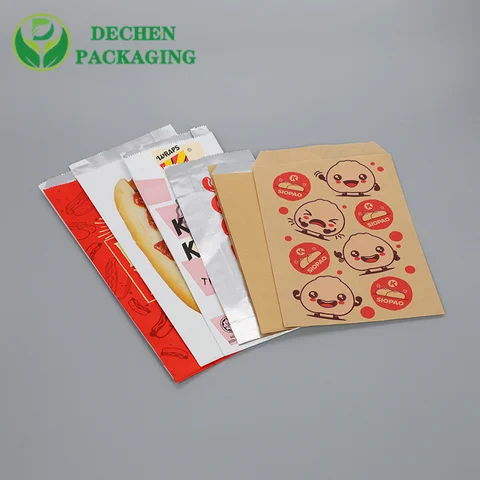 Sandwich Bbq Printed Whited Lined Aluminium Foil Paper Kebab Chicken Beef Bag