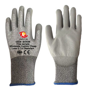 Guantes sumergidos recubiertos de <span class=keywords><strong>PU</strong></span> HPPE Liner Anti CUT Leve 5 Guantes DE TRABAJO resistentes a Cortes - Product Image 1