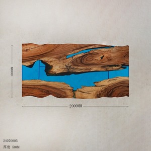 Thời Trang Hàng Đầu Gỗ Óc Chó Cao Nhựa Epoxy Gỗ Bảng Thiết Kế Bữa Ăn Tối Rõ Ràng Nhựa Epoxy Trong Suốt Cho Sông Văn Phòng Bảng - Product Image 1