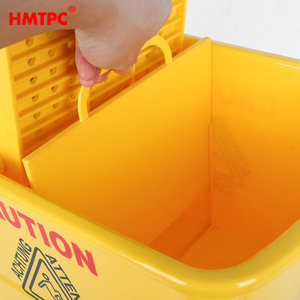 HMTPC 18L Mop Bucket Cart With 4 <b>Wheels</b> <b>Plastic</b> Dewatering Cart For Household And Commercial Cleaning - Product Image 2