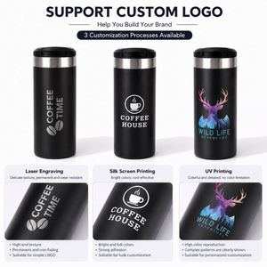 Custom 350ml 500ml Reusable Coffee Cup Tea <b>Insulated</b> Tumbler Drinks 12oz 16oz Straight Bottle Stainless Steel Vacuum Travel <b>Mug</b> - Product Image 5