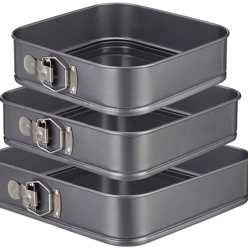 3 Pieces Non Stick Leakproof Square