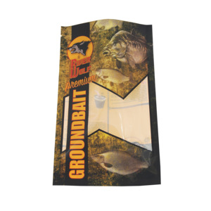 Customized Printing clear window plastic packaging fish meal food bag