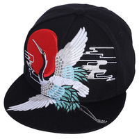 OEM Premium Animal bordado estilo chino moda Unisex Hip Hop Flat Bill Snapback Cap Flat Brim 3D bordado