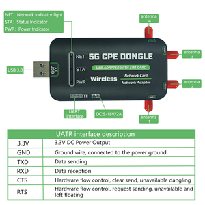 Clé USB <span class=keywords><strong>5G</strong></span> CPE 4G LTE SDX62 <span class=keywords><strong>SIMCOM</strong></span> SIM8202G/Quectel RM520N-GL pour utilisation mondiale - Product Image 2