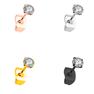 Ventas al por mayor Cartílago Ear Stud Flat Back Tornillo Ear Stud Clear Rainbow Color Hombres Pendientes Body Piercings - Product Image 5