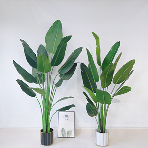 Banane Artificielle d'Intérieur avec Feuilles en Plastique Décoration Plante Oiseau de Paradis en Plastique - Product Image 5